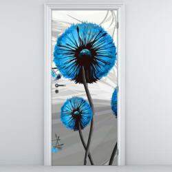 Mivali Fototapeta pentru ușă - păpădia abstractă albastră (D015055D95205)
