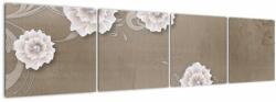 Mivali Tablou - Draperie cu flori, din patru bucăți 160x40 cm (V022791V16040)