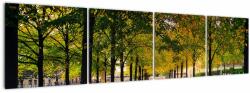 Mivali Tablou cu alee cu copaci în toamnă, din patru bucăți 160x40 cm (V020953V16040)