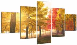 Mivali Tablou cu copaci toamna, din cinci bucăți 125x70 cm (V020907V12570)