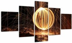Mivali Tablou cu bilă iluminată, din cinci bucăți 125x70 cm (V020470V12570)