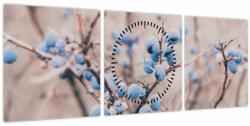 Mivali Tablou cu fructe pe tufiș (cu ceas), din trei bucăți 90x30 cm cu ceas (V022290V9030C)