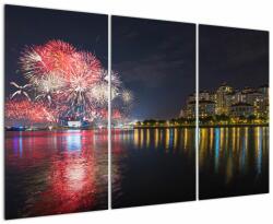 Mivali Tablou cu artificii in Singapur, din trei bucăți 120x80 cm (V020035V120803PCS)