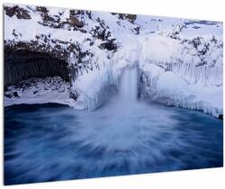 Mivali Tablou cu cascadele iarna, dintr-o bucată 90x60 cm (V021167V9060)