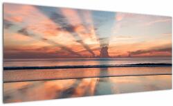 Mivali Tablou cu razele solare deasupra plajei Dayton, dintr-o bucată 100x40 cm (V021547V10040)