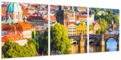 Mivali Tablou - Praga, din trei bucăți 90x30 cm (V023795V9030)