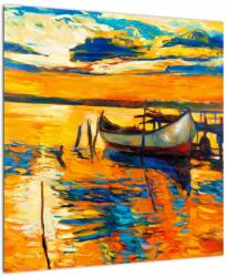 Mivali Tablou - Barca la apus de soare, dintr-o bucată 50x50 cm (V023294V5050)