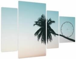 Mivali Tablou - Palmier la Bali (cu ceas), din patru bucăți 110x75 cm cu ceas (V021567V11075C)