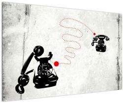Mivali Tablou - Desen de telefon în stilul lui Banksy, dintr-o bucată 120x80 cm (V023466V12080)