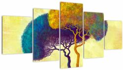 Mivali Tablou - Copaci în deal, din cinci bucăți 150x80 cm (V022537V150805PCS)