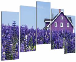 Mivali Tablou cu câmp de lavanda, din cinci bucăți 125x90 cm (V020406V12590)