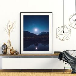 Mivali Poster - Lună plină deasupra lacului, mărimea A4 (S040025SA4)