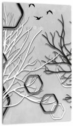 Mivali Tablou abstract cu pomi, dintr-o bucată 20x30 cm (V022132V2030)