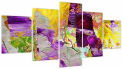 Mivali Tablou cu abstracție - pictura (cu ceas), din cinci bucăți 150x80 cm cu ceas (V021289V15080C)