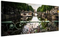 Mivali Tablou cu bicicleta în oraș, dintr-o bucată 120x50 cm (V020595V12050)