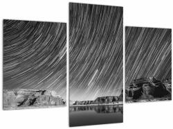 Mivali Tablou albnegru cu cerul și stele, din trei bucăți 90x60 cm (V020825V90603PCS)