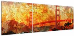 Mivali Tablou - Golden Gate, SanFrancisco, California, din trei bucăți 150x50 cm (V023211V15050)
