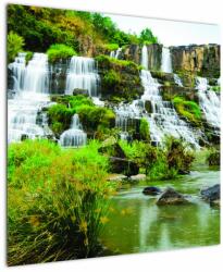 Mivali Tablou - cascade cu plante, dintr-o bucată 70x70 cm (V020617V7070)