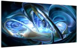 Mivali Tablou pe sticlă fractalilor în albastru, dintr-o bucată 100x50 cm pe sticlă (V020068V10050GD)