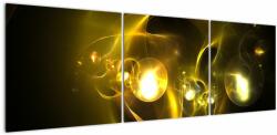 Mivali Tabloul abstract cu bile galbene, din trei bucăți 150x50 cm (V020150V15050)