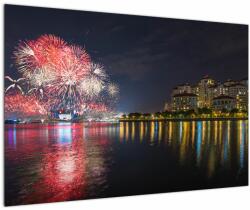 Mivali Tablou cu artificii in Singapur, dintr-o bucată 90x60 cm (V020035V9060)