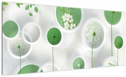 Mivali Tablou - Flori în cercuri, dintr-o bucată 100x40 cm (V022919V10040)