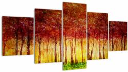 Mivali Tablou - Pictura pădurii cu frunziș, din cinci bucăți 150x80 cm (V021984V150805PCS)
