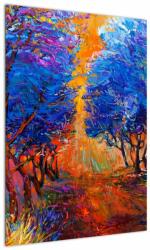 Mivali Tablou - Coroane de copac de toamnă, impresionism modern, dintr-o bucată 50x70 cm (V023407V5070)