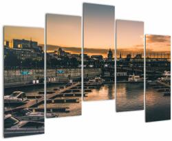 Mivali Tablou - orașul port, din cinci bucăți 125x90 cm (V020226V12590)