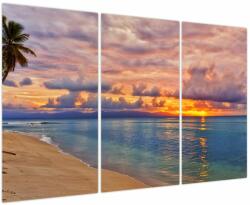 Mivali Tablou - Apus de soare la plajâ, din trei bucăți 120x80 cm (V023772V120803PCS)