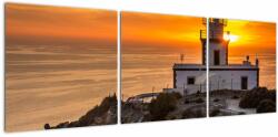 Mivali Tablou cu far în apus de soare, din trei bucăți 120x40 cm (V021562V12040)