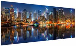Mivali Tablou cu Manhattan noaptea, dintr-o bucată 250x125 cm (V020823V250125)