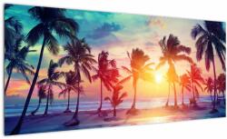 Mivali Tablou - Apus de soare tropical, dintr-o bucată 100x40 cm (V022813V10040)
