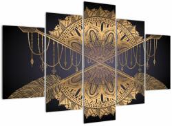 Mivali Tablou - Mandala aurie cu săgeți, din cinci bucăți 150x105 cm (V023021V150105)