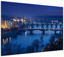 Mivali Tablou cu podurile din Praga, dintr-o bucată 100x70 cm (V020932V10070)