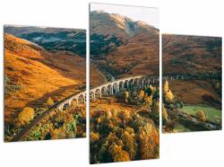 Mivali Tablou cu pod în valea din Scoția, din trei bucăți 90x60 cm (V021716V90603PCS)