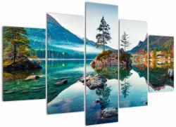 Mivali Tablou - Lacul Hintersee, Alpii Bavarezi, Austria, din cinci bucăți 150x105 cm (V022513V150105)