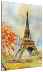 Mivali Tablou pictat cu turnul Eiffel, dintr-o bucată 50x70 cm (V022082V5070)