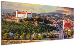 Mivali Tablou - Panorama bratislavei, Slovacia, dintr-o bucată 120x50 cm (V023405V12050)
