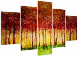 Mivali Tablou - Pictura pădurii cu frunziș, din cinci bucăți 150x105 cm (V021984V150105)