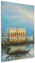 Mivali Tablou - Gondola care trece prin Veneția, pictură în ulei, dintr-o bucată 60x90 cm (V023323V6090)