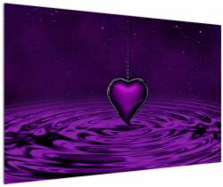 Mivali Tablou ci inima violetă, dintr-o bucată 120x80 cm (V020396V12080)