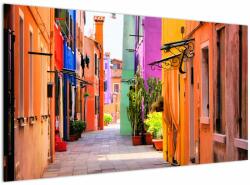 Mivali Tablou cu străduță colorata italiană, dintr-o bucată 120x70 cm (V021237V12070)