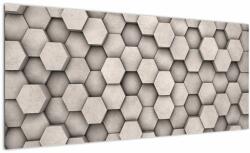 Mivali Tablou - Hexagoane design beton, dintr-o bucată 100x40 cm (V023125V10040)