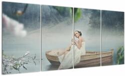 Mivali Tablou - Femeia pe barcă, din patru bucăți 160x80 cm (V023256V16080)