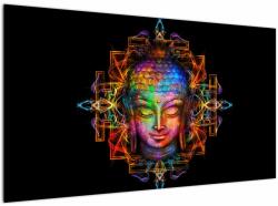 Mivali Tablou - Bustul lui Buddha în culori neon, dintr-o bucată 120x70 cm (V023477V12070)