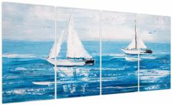 Mivali Tablou - Pictură yacht pe mare, din patru bucăți 160x80 cm (V023974V16080)