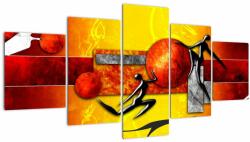 Mivali Tablou - Pictura omenirii, din cinci bucăți 150x80 cm (V021983V150805PCS)