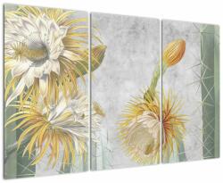 Mivali Tablou - Cactuși înfloriți, din trei bucăți 120x80 cm (V022797V120803PCS)
