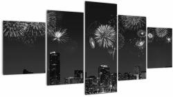 Mivali Tablou - Artificii in Miami, din cinci bucăți 150x80 cm (V023271V150805PCS)